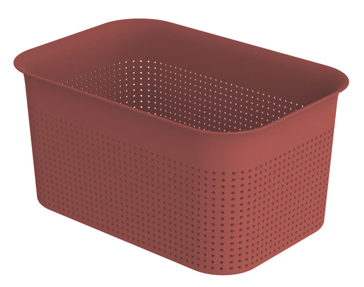 BOX, plast - rezavá, Basics, plast (26,2/18/13cm)
