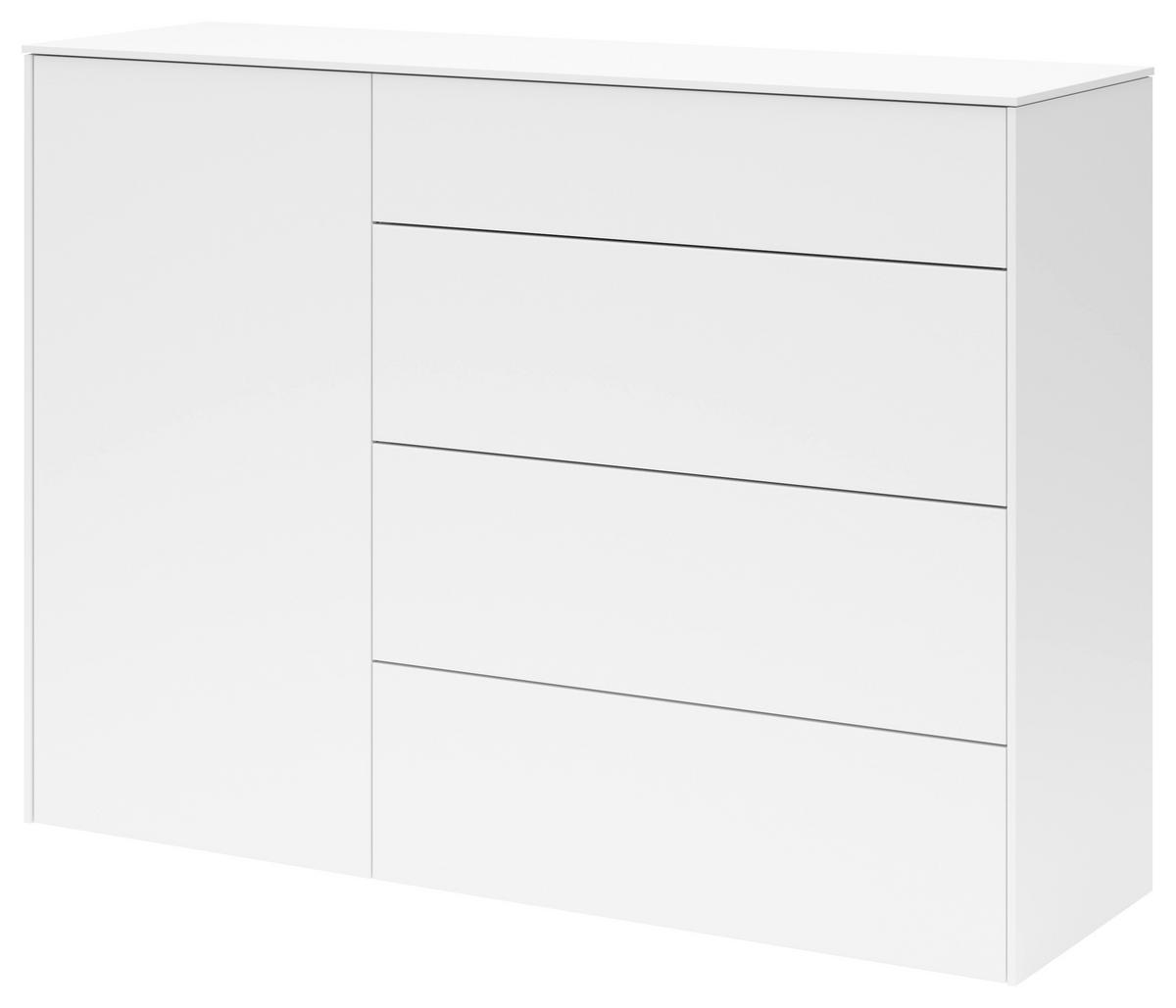 SIDEBOARD Riverside  in 131/97/42 cm  - Schwarz/Weiß, Design, Holzwerkstoff/Kunststoff (131/97/42cm) - SetOne by Musterring