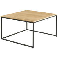 COUCHTISCH JUSTB! Wildeiche furniert 75/75/43 cm rechteckig Anthrazit, Eichefarben  - Eichefarben/Anthrazit, Design, Holz/Metall (75/75/43cm) - Musterring