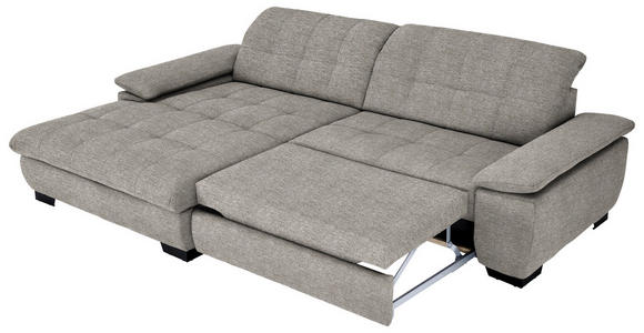 ECKSOFA in Webstoff Grau  - Schwarz/Grau, Design, Textil/Metall (180/265cm) - Carryhome