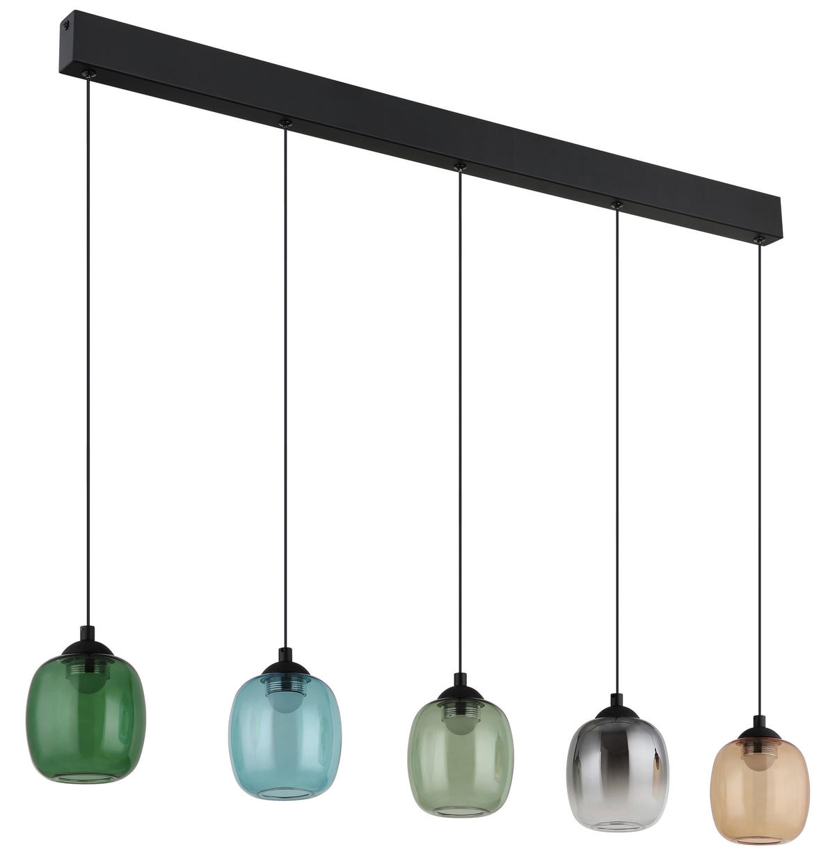 LED-HÄNGELEUCHTE 102/12/150 cm  - Blau/Dunkelgrün, Basics, Glas/Kunststoff (102/12/150cm)