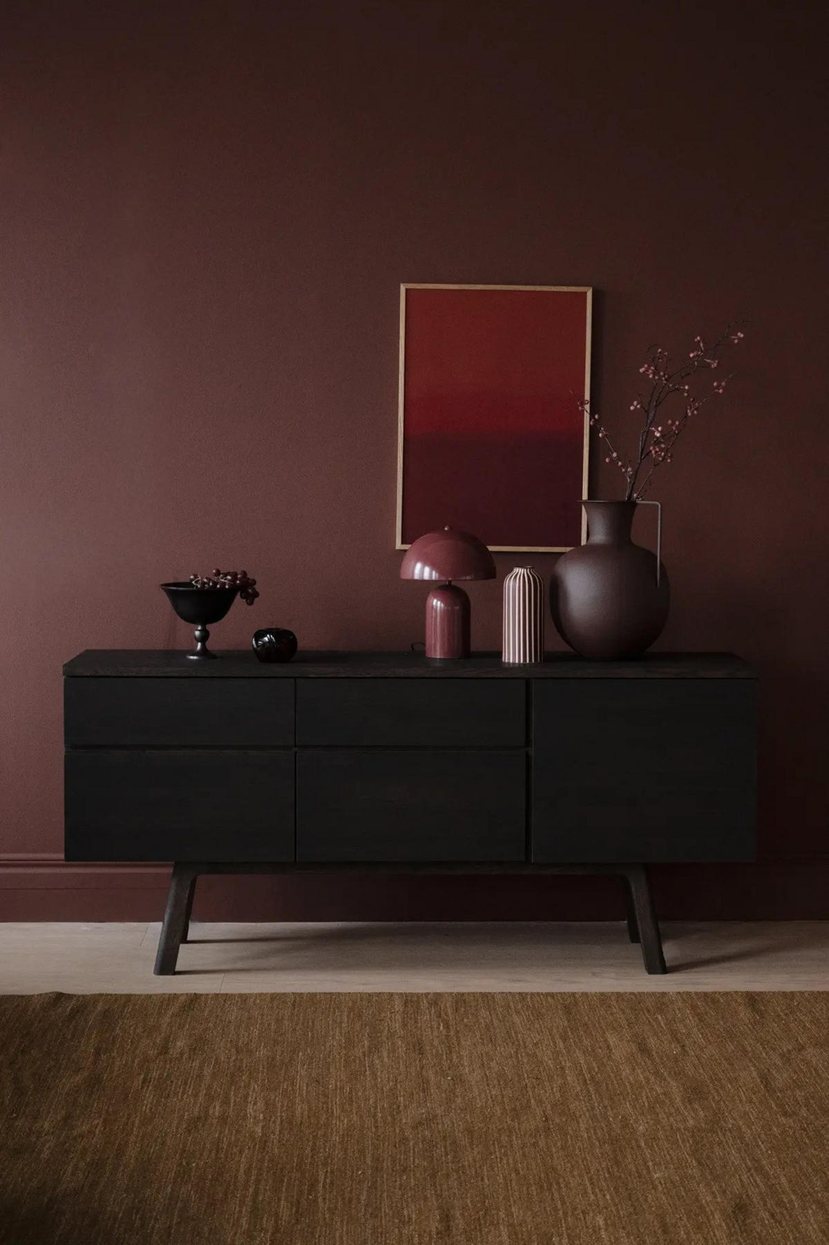 SIDEBOARD  170/77/42 cm 2 låda(or)  - mörkbrun, Design, trä (170/77/42cm) - Rowico