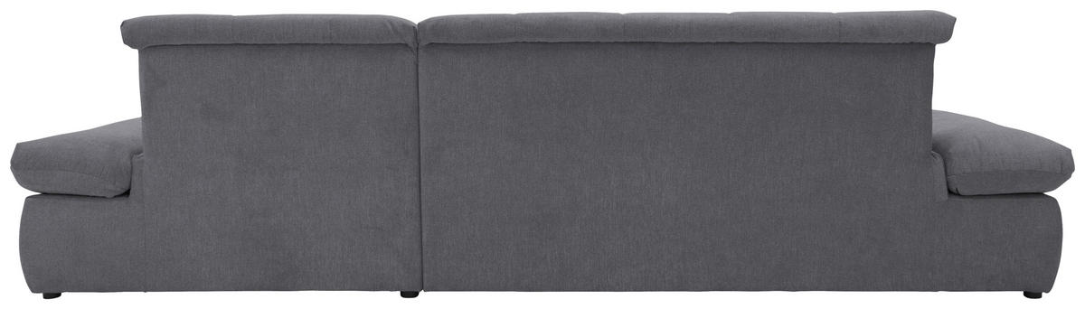 ECKSOFA Dunkelgrau Mikrofaser  - Chromfarben/Dunkelgrau, KONVENTIONELL, Textil/Metall (300/172cm) - MID.YOU