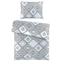 POSTEĽNÁ BIELIZEŇ, satén, čierna, biela, 140/200 cm - čierna/biela, Design, textil (140/200cm) - Novel