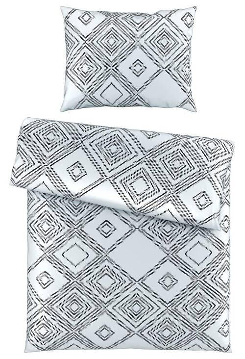 Novel POVLEČENÍ, satén, černá, bílá, 140/200 cm