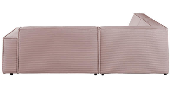 ECKSOFA in Cord Dunkelgrau  - Dunkelgrau/Schwarz, KONVENTIONELL, Kunststoff/Textil (224/254cm) - Hom`in