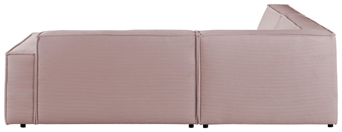 ECKSOFA in Cord Dunkelgrau  224/254 cm  - Dunkelgrau/Schwarz, KONVENTIONELL, Kunststoff/Textil (224/254cm) - Hom`in