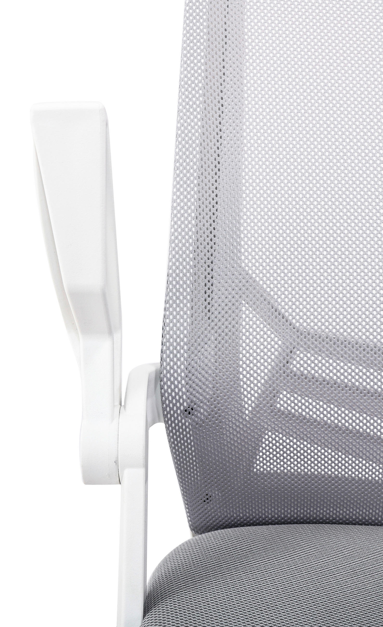 DREHSTUHL Netzbespannung Grau, Schwarz, Weiss  - Weiss/Schwarz, Modern, Kunststoff/Textil (61/91,5-101,5/56cm) - MID.YOU