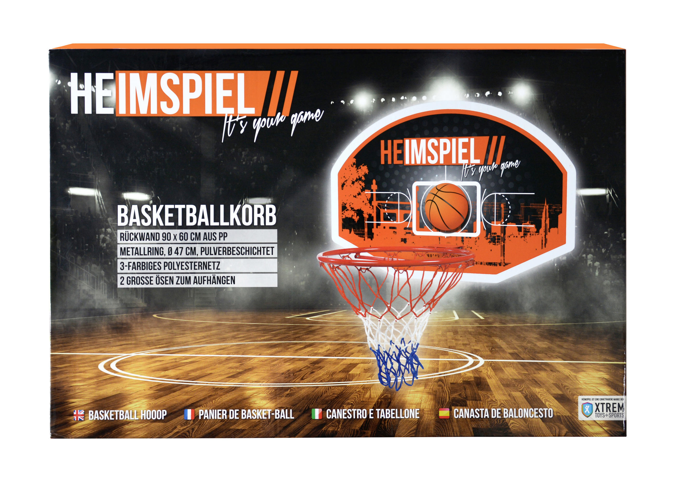 BASKETBALLSET - Blau/Rot, KONVENTIONELL, Kunststoff/Metall (90/50/60cm)