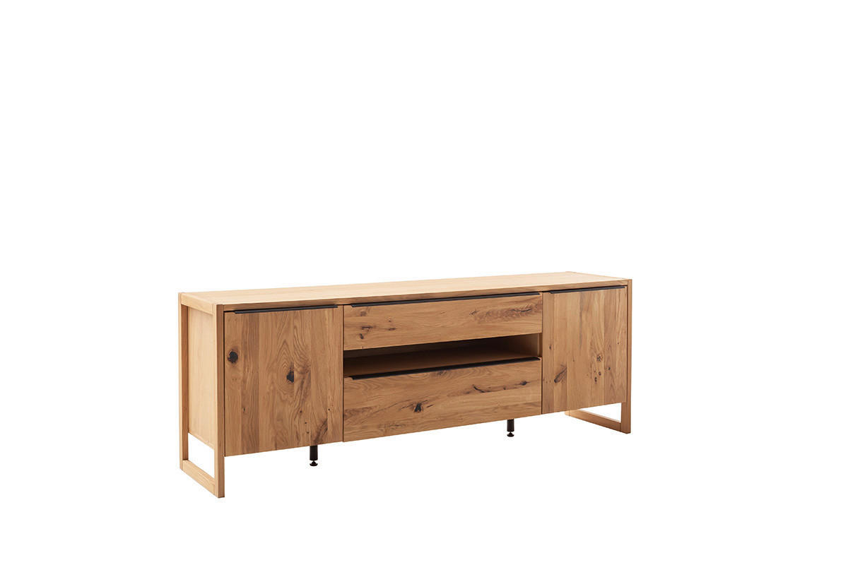 LOWBOARD  in 185/67/44 cm  - Eichefarben/Anthrazit, Design, Holz/Holzwerkstoff (185/67/44cm) - Livetastic