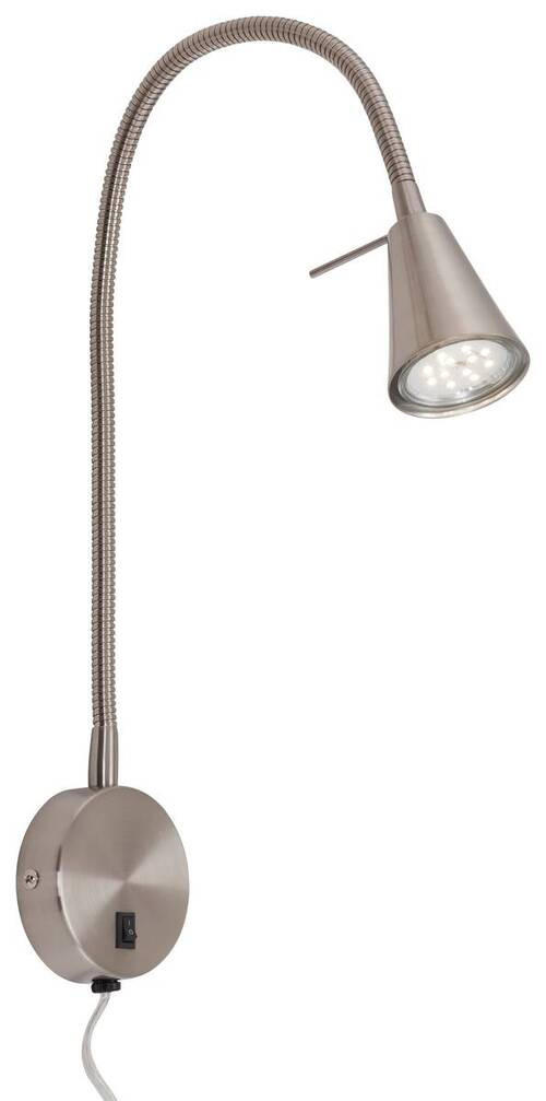 NÁSTĚNNÉ LED SVÍTIDLO, 8/45 cm  - barvy niklu, Basics, kov (8/45cm)