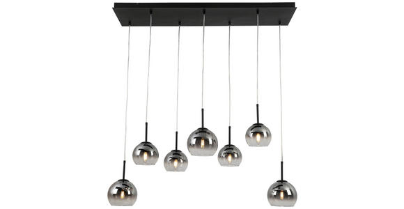 HÄNGELEUCHTE 110/31/120 cm - Chromfarben/Schwarz, Trend, Glas/Kunststoff (110/31/120cm) - Novel