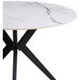 ESSTISCH in Metall, Keramik 100/100/76 cm - Beige/Schwarz, Design, Keramik/Metall (100/100/76cm) - Xora