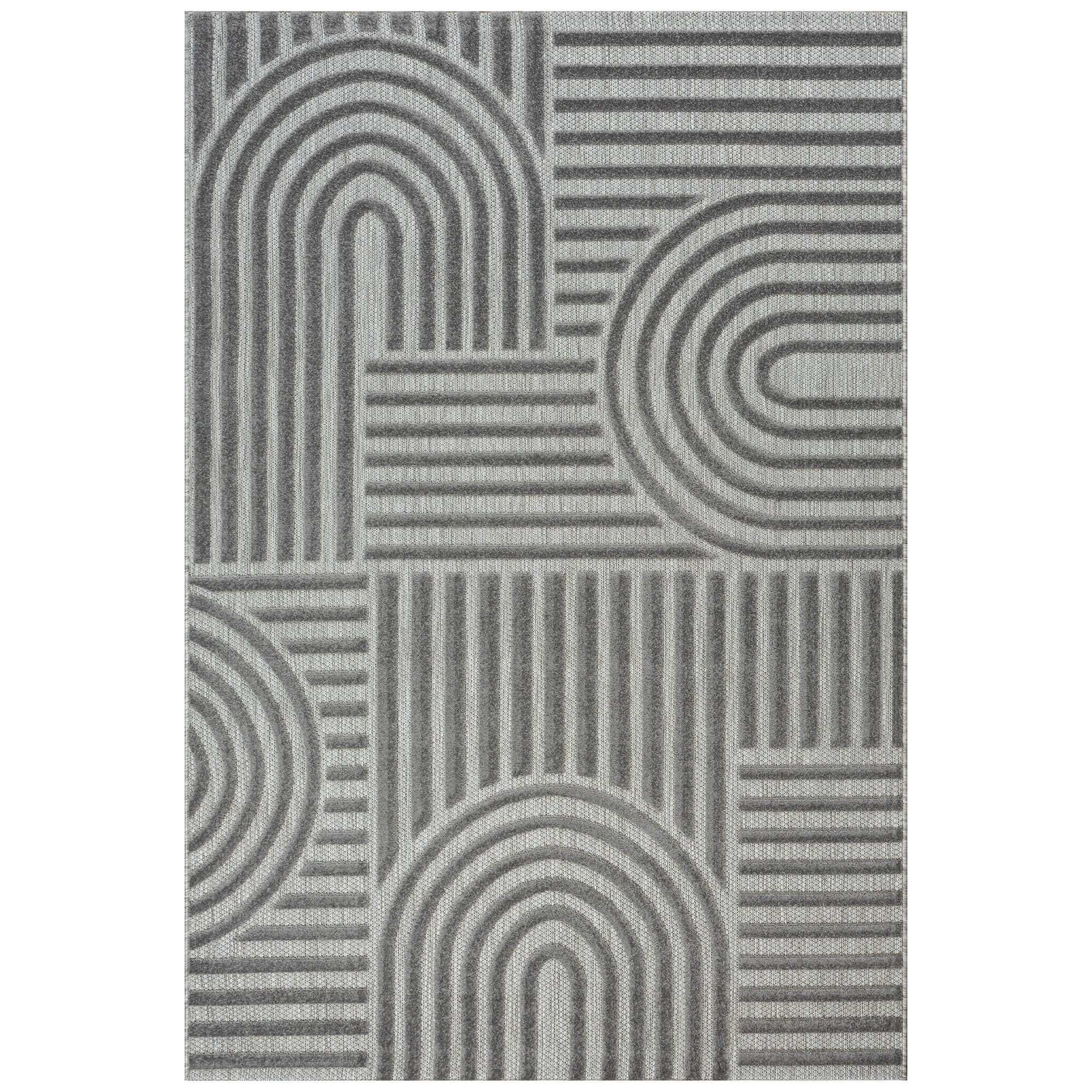 OUTDOORTEPPICH 60/110 cm Berlin Grau  - Grau, Basics, Kunststoff/Textil (60/110cm) - Novel