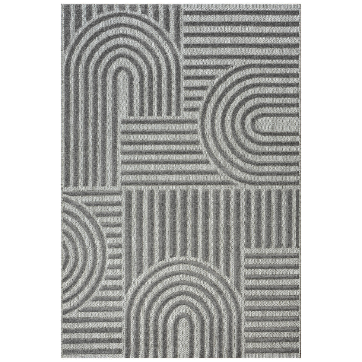 OUTDOORTEPPICH 80/150 cm Berlin Grau  - Grau, Basics, Kunststoff/Textil (80/150cm)