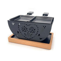 RACLETTE-GRILL Heidi Cheese Line: Folk Duo  - Hellbraun/Schwarz, Basics, Holz/Metall (22,00/14/11cm) - Heidi Cheese Line