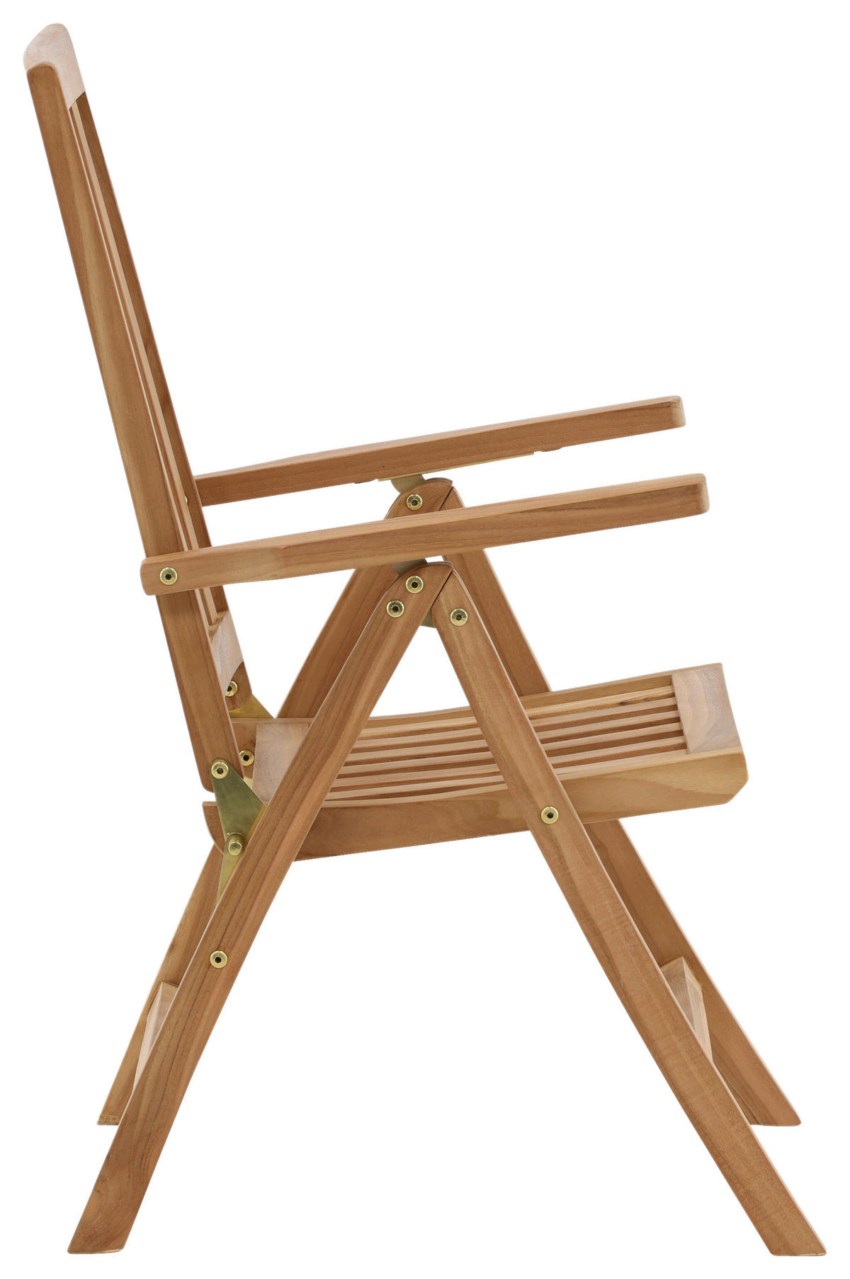 KLAPPSTUHL in Holz Teakfarben  - Teakfarben, KONVENTIONELL, Holz (62/105/73cm) - Gardenson