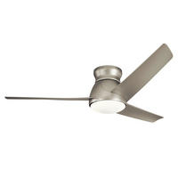 Ventilator mit Beleuchtung Elstead Eris 152/29 cm   - Nickelfarben, Basics, Glas/Kunststoff (152/29cm) - Elstead Lighting