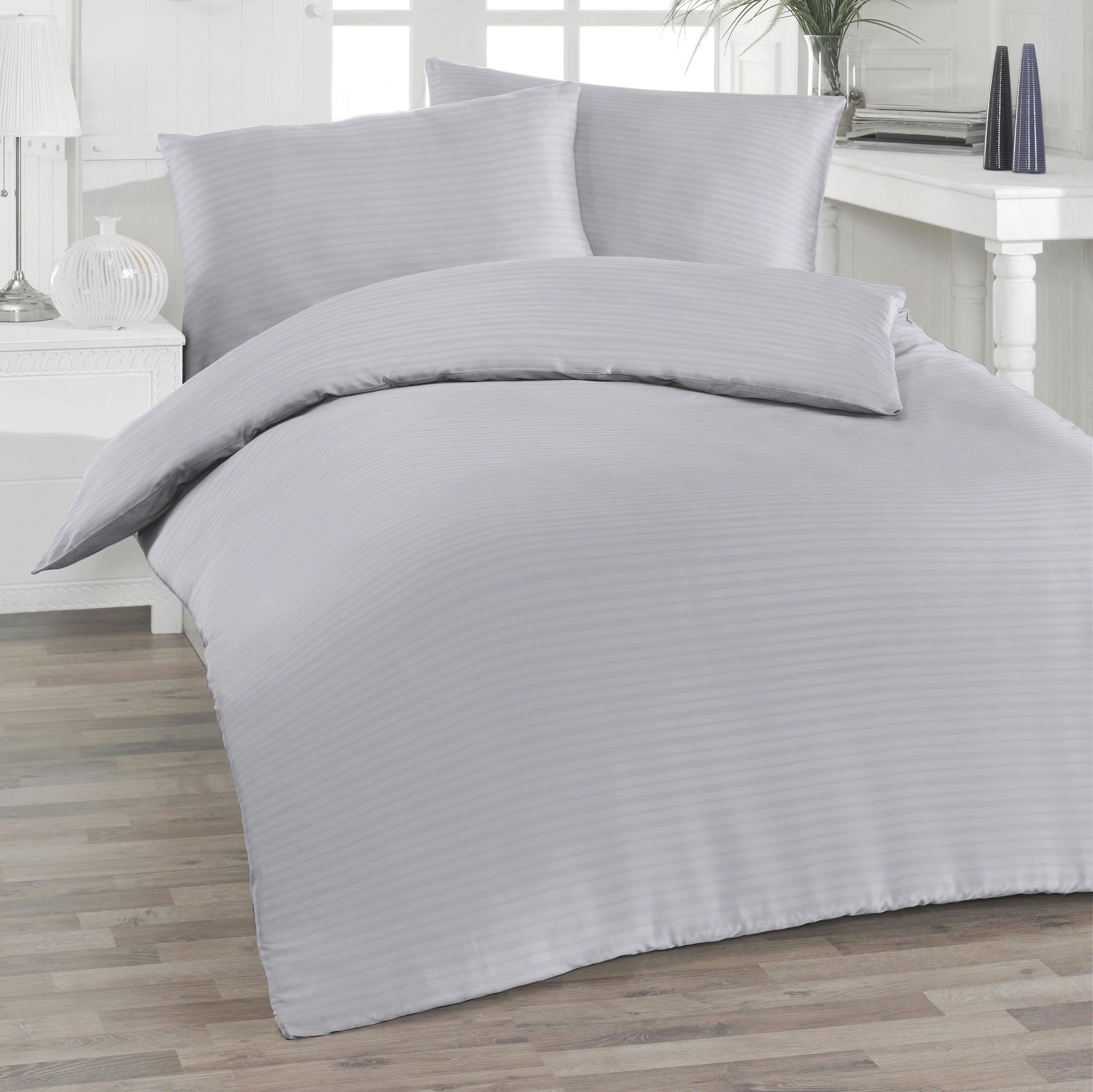 BETTWÄSCHE Seersucker 140/200 cm  - Hellgrau, Basics, Textil (140/200cm) - Florella
