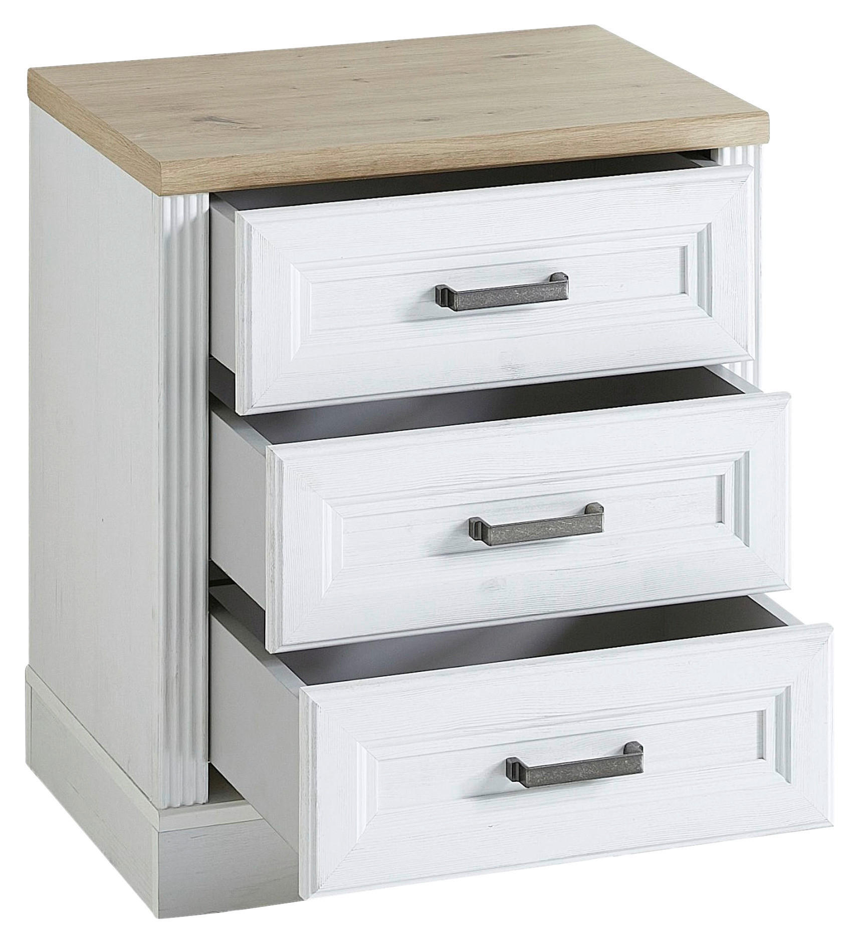 ROLLCONTAINER Pinienfarben, Eiche Artisan  - Eiche Artisan/Pinienfarben, KONVENTIONELL, Holzwerkstoff/Metall (54/62/39cm) - Carryhome