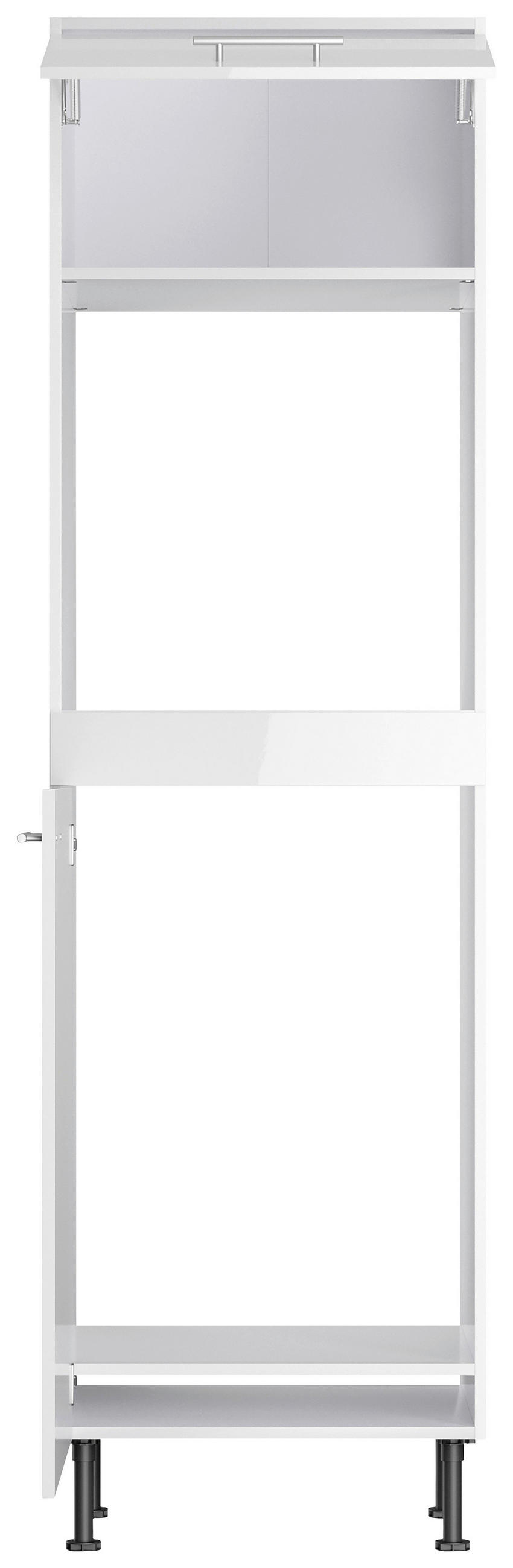 ECKKÜCHE 270/200 cm  in Weiß, Weiß Hochglanz  - Edelstahlfarben/Weiß Hochglanz, Basics, Holzwerkstoff/Metall (270/200cm) - Optifit