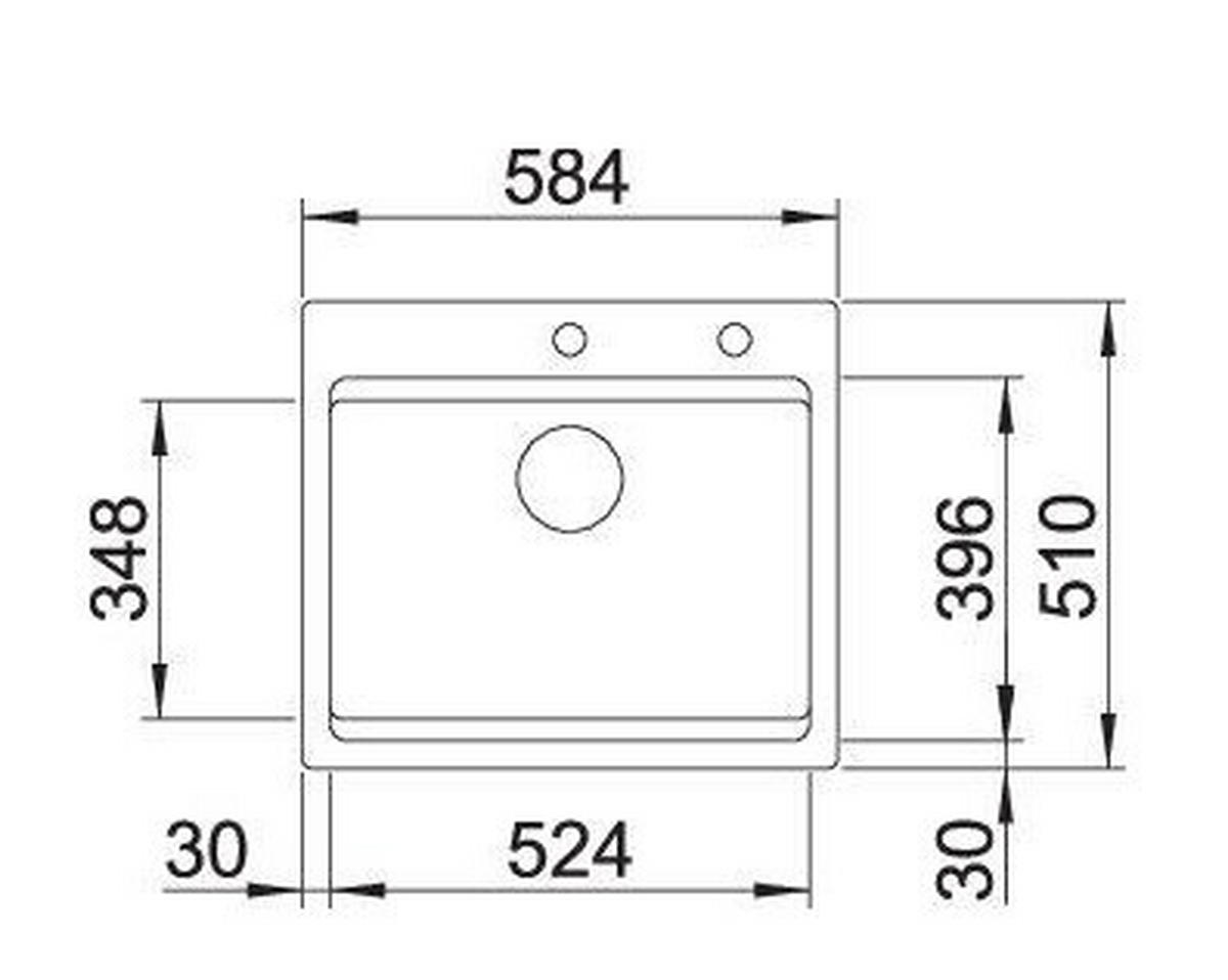 SPÜLE 525161  - Grau, Basics, Keramik (58,4/23,2/51cm) - Blanco