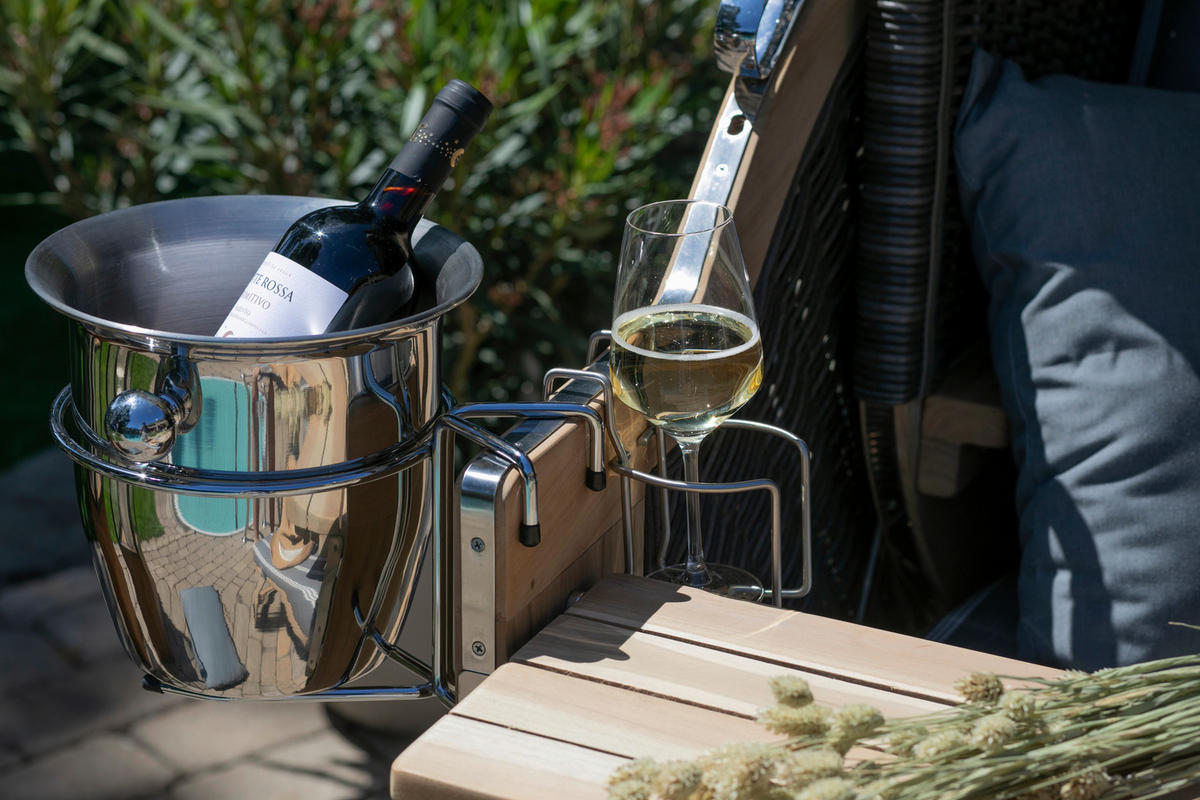 CHAMPAGNERKÜHLER - Edelstahlfarben, Basics, Metall (23/21/29cm) - Gardenson