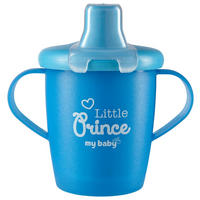 DĚTSKÝ NÁPOJOVÝ KELÍMEK - modrá, Basics, plast (7cm) - My Baby Lou