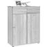 KOMMODE Wildeiche furniert, teilmassiv Eichefarben - Chromfarben/Eichefarben, Design, Holz/Kunststoff (84/107/39cm)