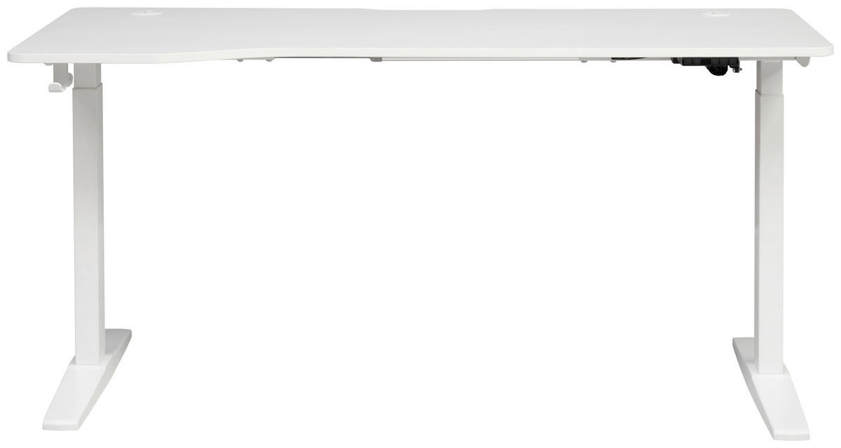 SCHREIBTISCH höhenverstellbar  - Weiß, MODERN, Holzwerkstoff/Kunststoff (160/71/116/75cm) - MID.YOU