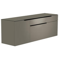 LOWBOARD  160/56/45 cm 1 Schublade(n) Beimöbel erhältlich, hängend, Abdeckplatte aus Glas  - Schwarz/Grau, Design, Glas/Holzwerkstoff (160/56/45cm) - Moderano