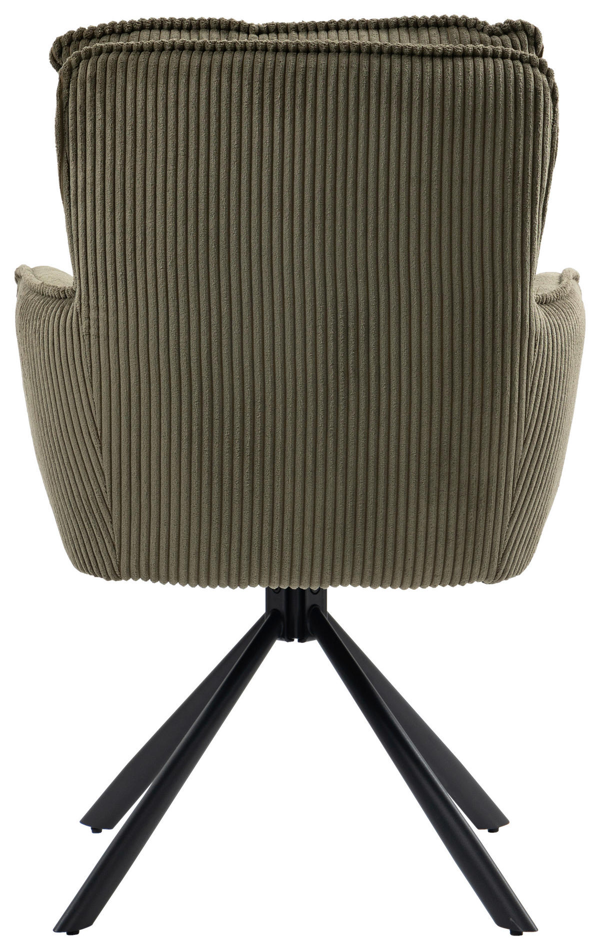 ARMLEHNSTUHL  in Eisen Cord  - Schwarz/Olivgrün, Design, Textil/Metall (62/95/67cm) - Novel