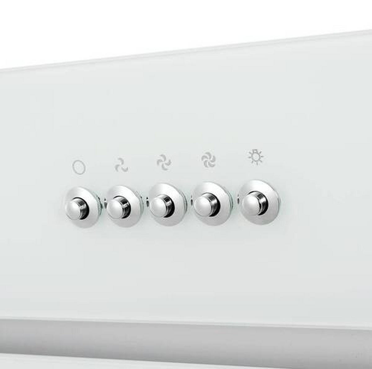 DUNSTABZUGSHAUBE CH21060WBZ  - Weiß, Trend, Glas/Metall (59,8/72,7-110,7/30,5cm) - Respekta