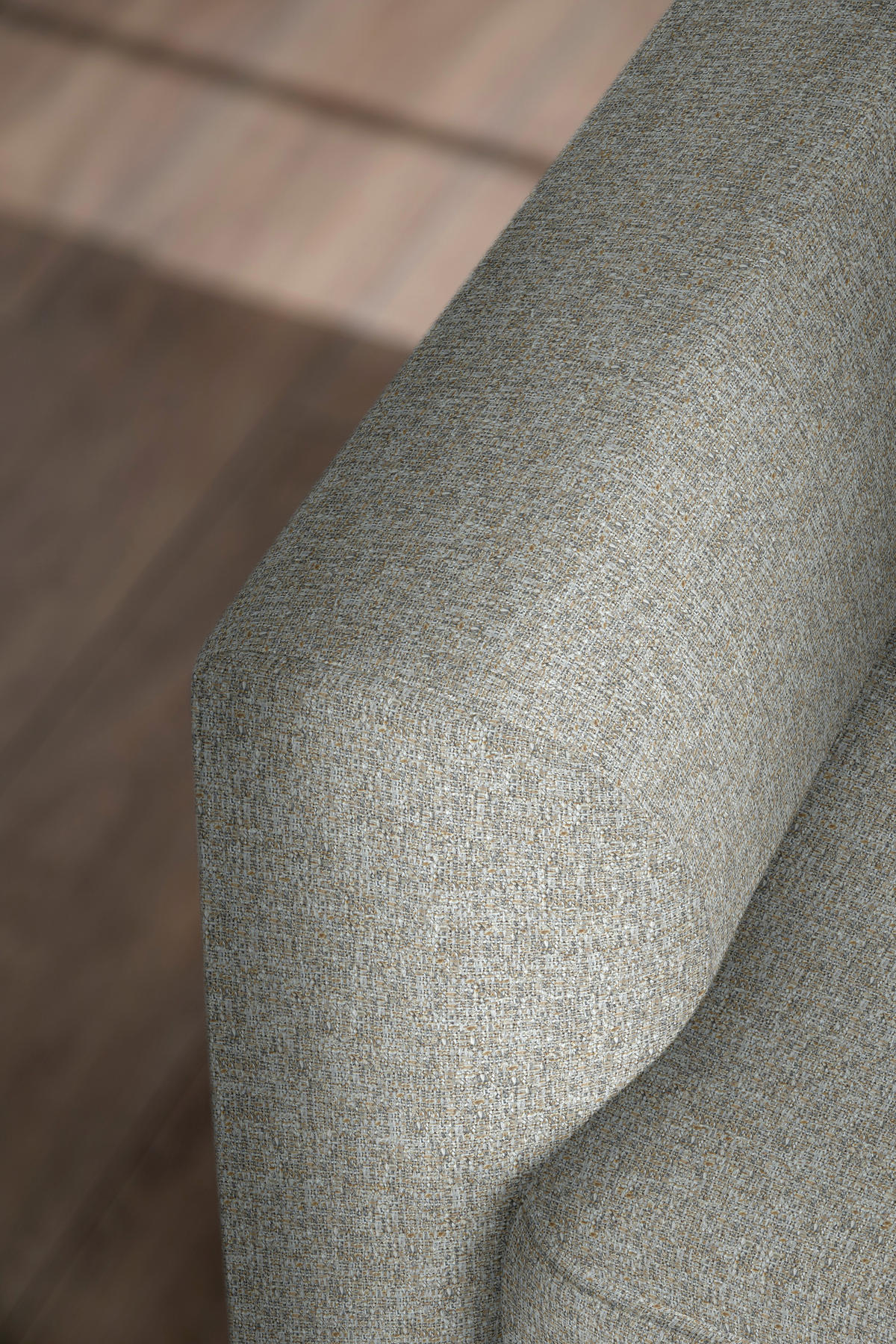 ECKSOFA in Flachgewebe Taupe  310/195 cm  - Taupe/Schwarz, Design, Textil/Metall (310/195cm) - Schöner Wohnen