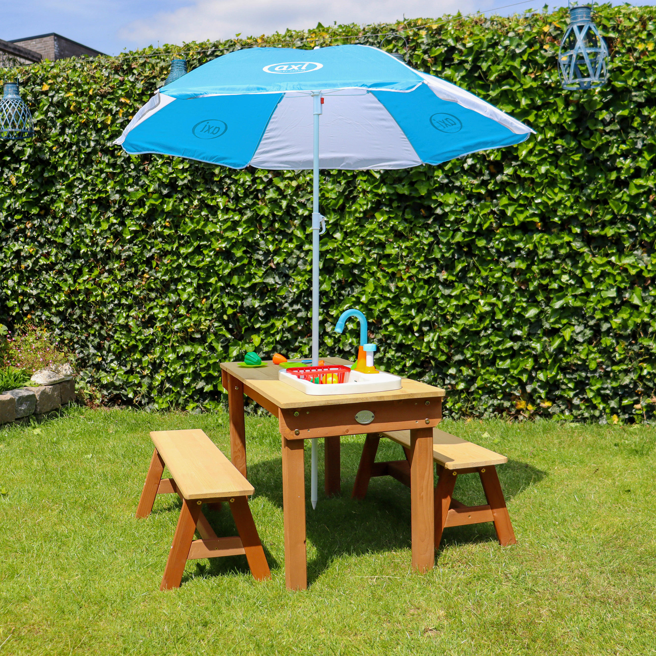 SAND- UND WASSERTISCH Holz, Kunststoff Braun  - Braun, KONVENTIONELL, Holz/Kunststoff (92,5/50,5/94cm) - Ambia Garden