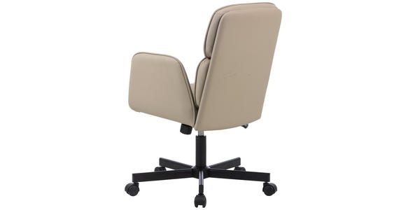 DREHSTUHL in Lederlook Schwarz, Hellbraun - Hellbraun/Schwarz, Design, Kunststoff/Textil (57/85-92,5/60,5cm) - Carryhome