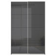 SCHWEBETÜRENSCHRANK  in Grau  - Alufarben/Grau, KONVENTIONELL, Glas/Holzwerkstoff (181/229/62cm) - Xora