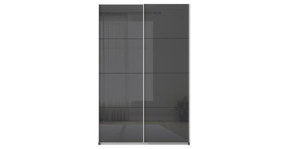 SCHWEBETÜRENSCHRANK  in Grau  - Alufarben/Grau, KONVENTIONELL, Glas/Holzwerkstoff (181/229/62cm) - Xora