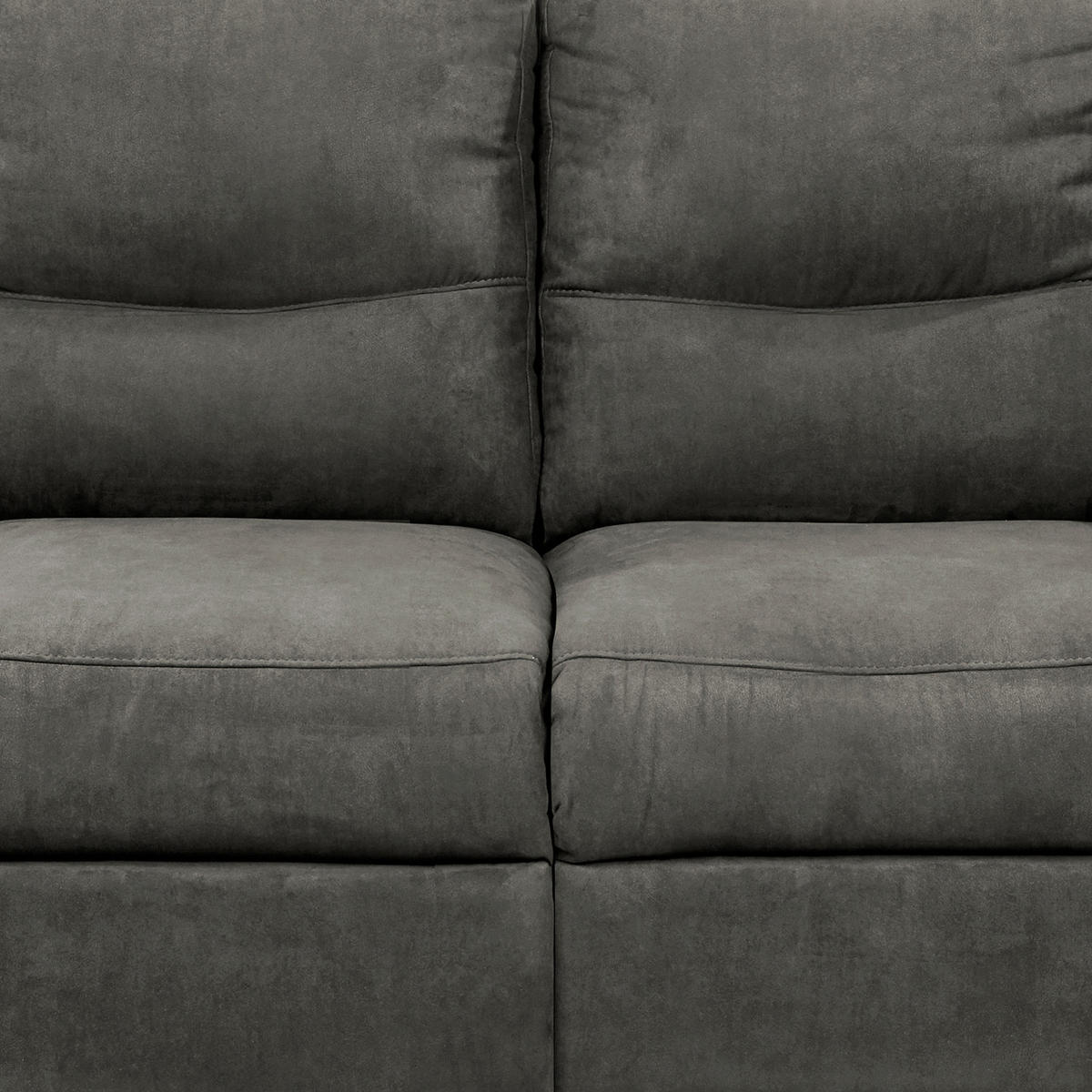 2-SITZER-SOFA HAMPTON in Flachgewebe Anthrazit Landhaus  - Anthrazit/Schwarz, Design, Holz/Textil (174/97/97cm) - Livetastic