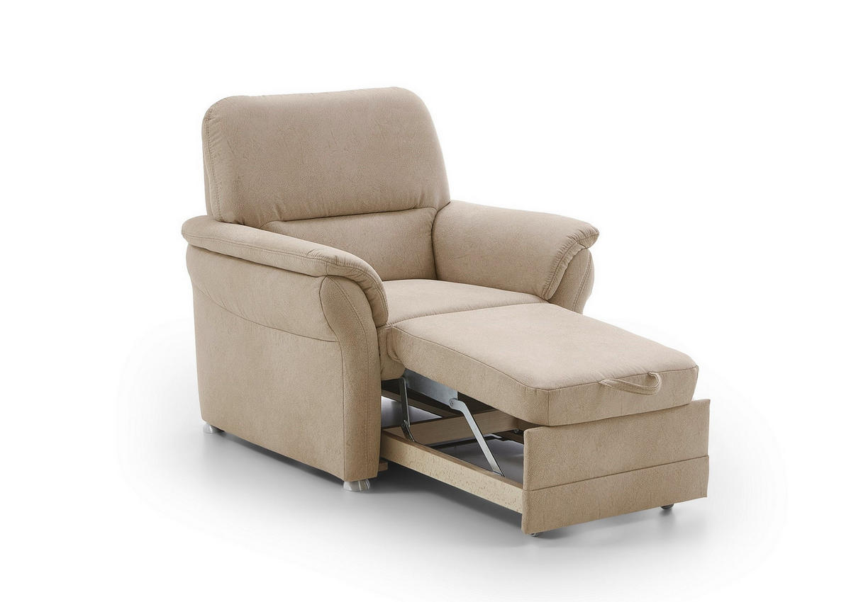 FOTEL - bézs, Konventionell, textil/fém (88/96/89cm) - Beldomo Comfort