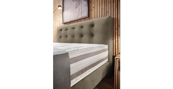 BOXSPRINGBETT 180/200 cm  in Schlammfarben  - Schlammfarben, KONVENTIONELL, Holz/Textil (180/200cm) - Dieter Knoll