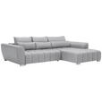 ECKSOFA in Webstoff Hellgrau  - Silberfarben/Hellgrau, MODERN, Kunststoff/Textil (304/218cm) - Carryhome