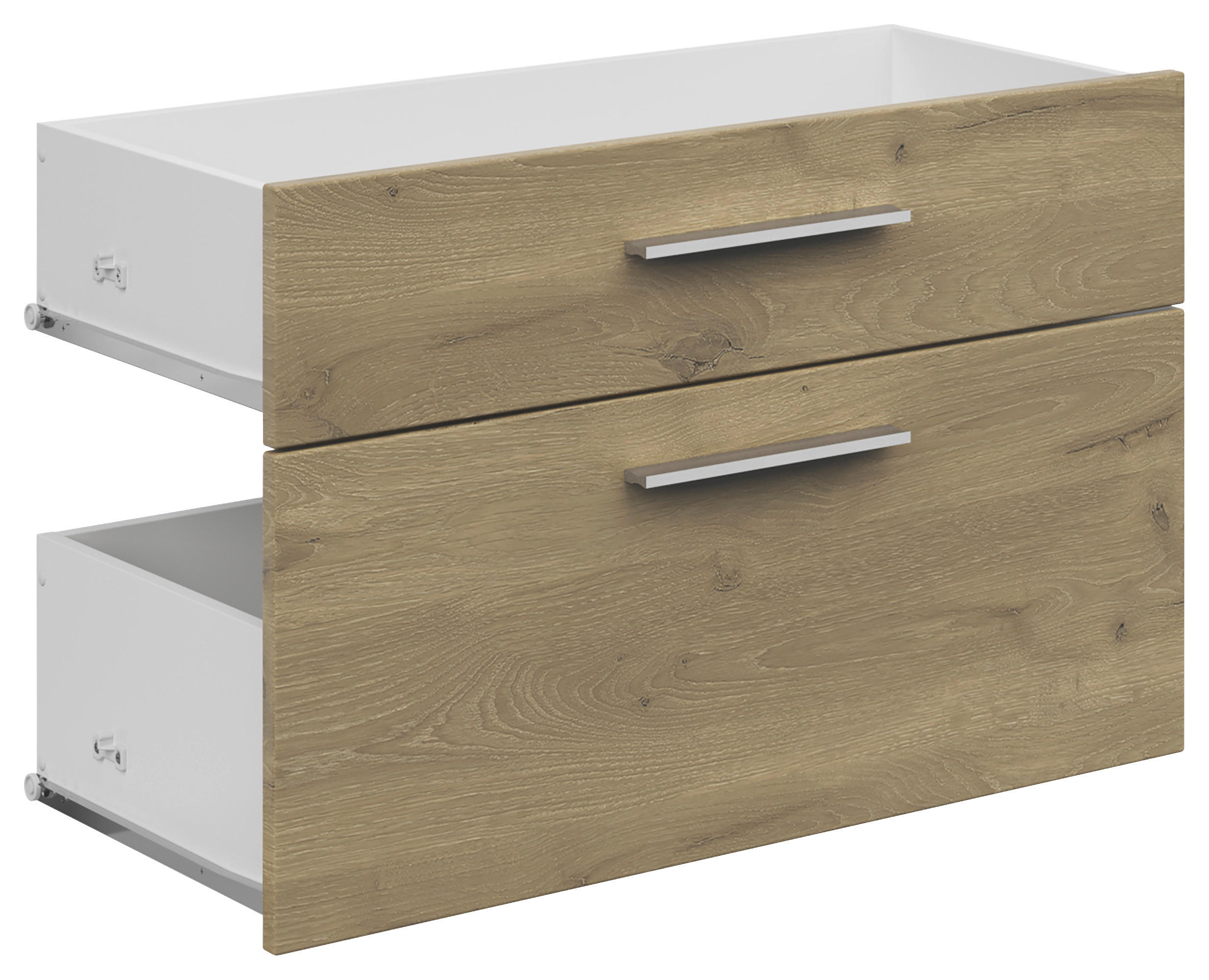 SCHUBLADENSET - Eichefarben, KONVENTIONELL, Holzwerkstoff (73,1/34,1/36,6cm) - Voleo