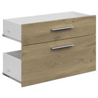 SCHUBLADENSET - Eichefarben, KONVENTIONELL, Holzwerkstoff (73,1/34,1/36,6cm) - Voleo