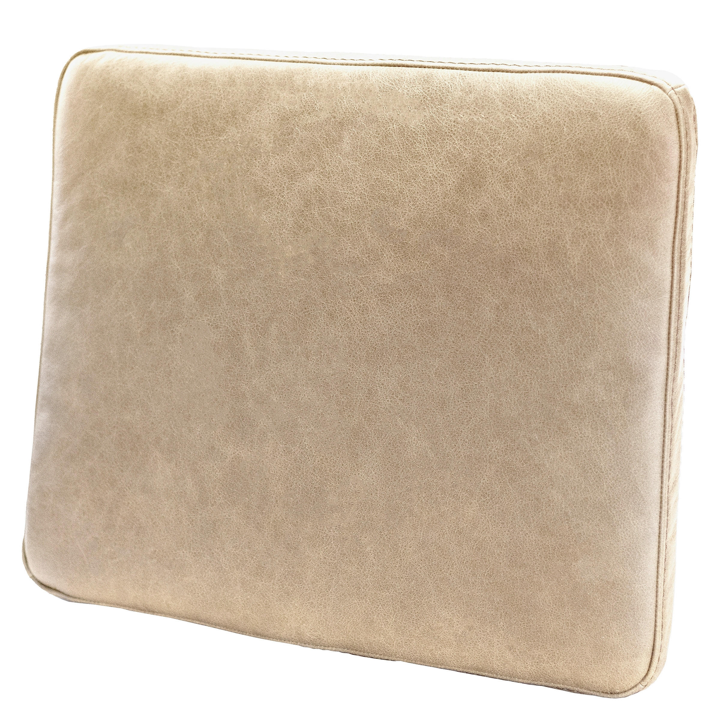 ZIERKISSEN    52/42/7 cm  - Creme, Design, Leder/Textil (52/42/7cm) - Livetastic