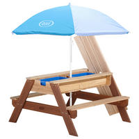 SAND- UND WASSERTISCH Holz, Kunststoff Braun  - Blau/Braun, KONVENTIONELL, Holz/Kunststoff (97,7/48,7/95cm) - Ambia Garden