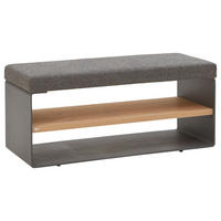 GARDEROBENBANK  in 96/44/39 cm  - Eichefarben/Anthrazit, Natur, Holz/Textil (96/44/39cm) - Voglauer