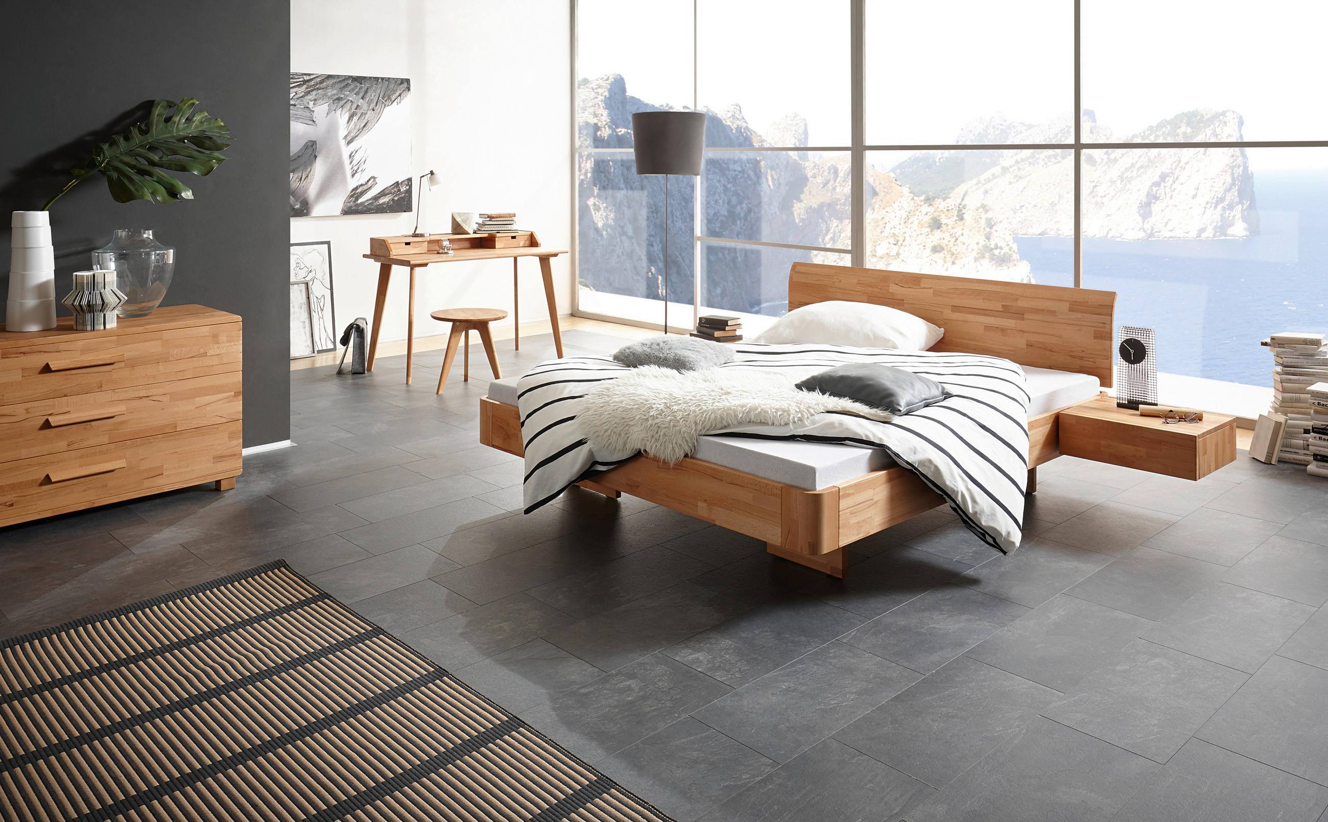 BETT 140/200 cm  in Buchefarben  - Buchefarben, Design, Holz (140/200cm) - Hasena