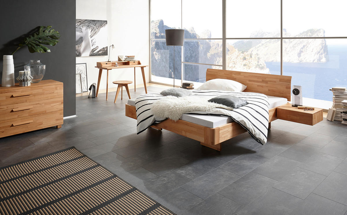 BETT 160/200 cm  in Buchefarben  - Buchefarben, Design, Holz (160/200cm) - Hasena