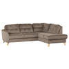ECKSOFA - Beige/Buchefarben, Design, Holz/Textil (236/190cm) - Livetastic
